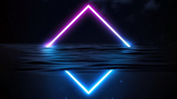Glowing Triangle Neon