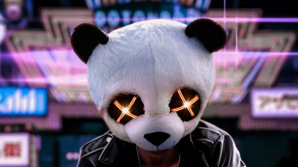 Panda Glowing Eyes Mask 4k