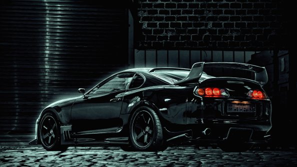 Toyota Supra Black 4k