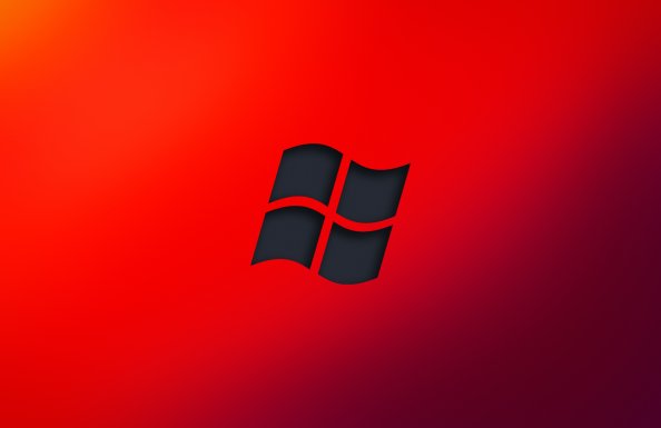 Windows Red Logo Minimal 4k