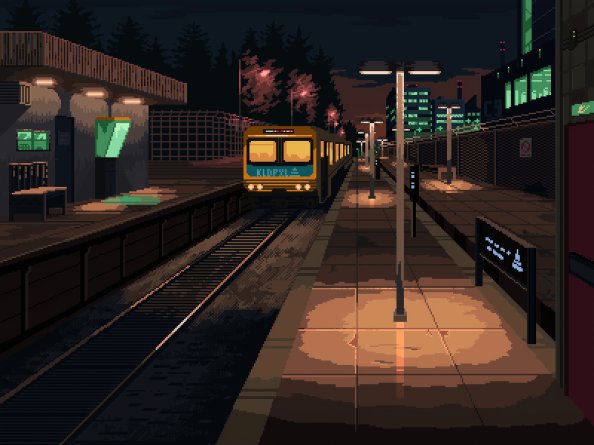 Train Station 8 Bit
