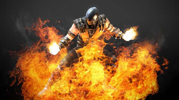 Hellfire Scorpion Mortal Kombat X 5k Artwork