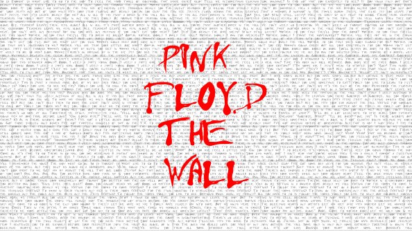 Pink Floyd The Wall Typography 4k