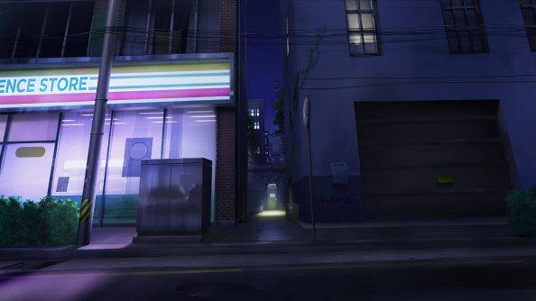 Between Buildings Night