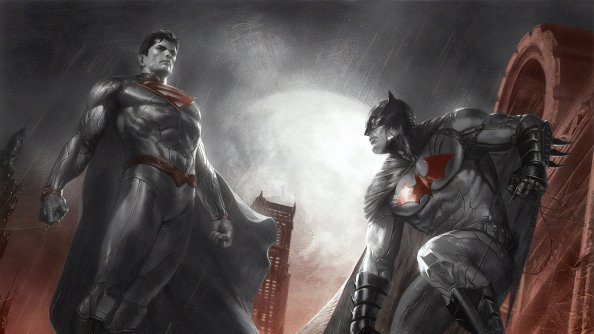 Batman Superman Monochrome