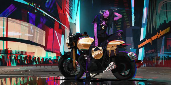 Girl On Bike Art4k