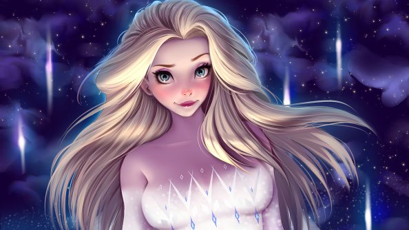 Elsa Frozen Art 4k