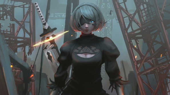 2B Character Painting 4k