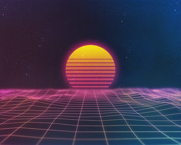 Retro Waves 4k