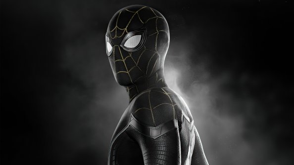 Spider Man No Way Home Black Gold Suit 4k