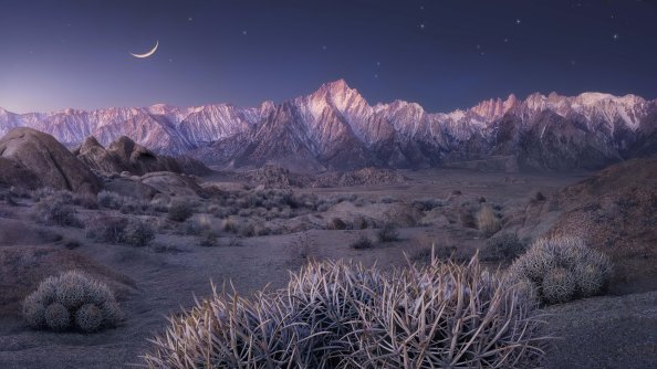 Twilight At The California Eastern Sierra 4k