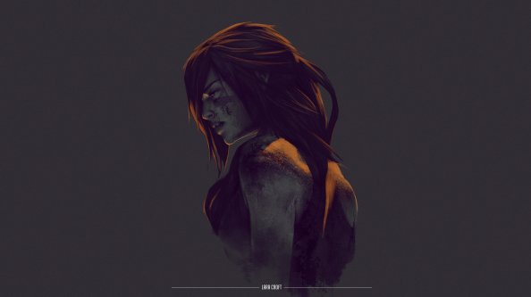 Lara Croft Minimalism 4k