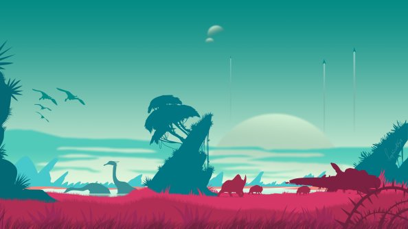 No Mans Sky Vector Landscape 4k