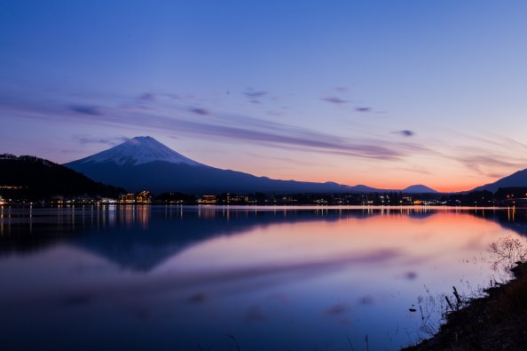 Lake Kawaguchi In Japan