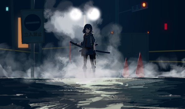 Assassin Anime Girl With Sword