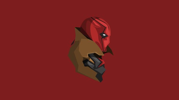 Red Hood Minimalism 4k