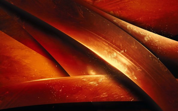 Orange Render Abstract 4k