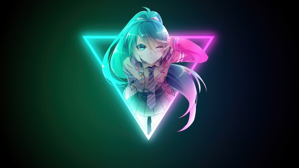 Anime Girl Retro Minimal 4k