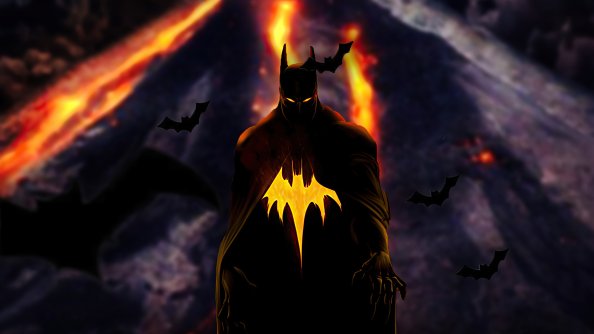 Batman Yellow Logo 4k