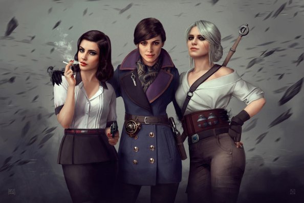 Witcher Assassins Bioshock Girls Crossover