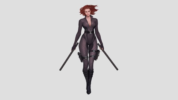 Black Widow Walking 4k