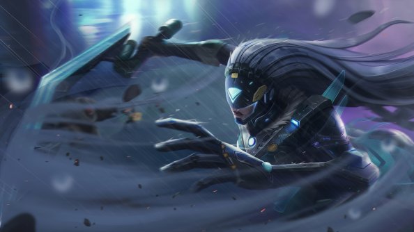 Cyborg Girl Attacking Scifi 4k