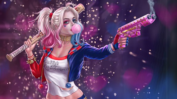 Harley Quinn Gun And Baseball