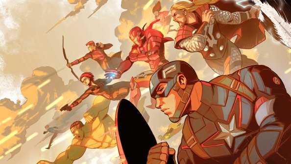 Captain America Iron Man Thor Black Widow Hulk Avengers