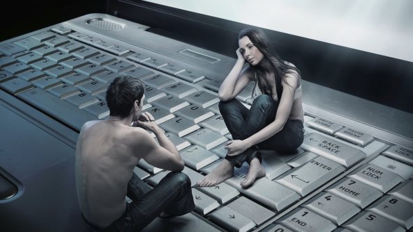 Girl Boy Computer Love