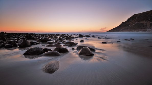 Rocks Mountains Beach 4k