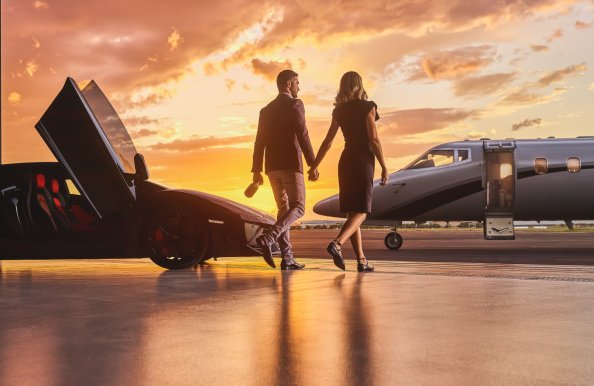 Lamborghini Business Private Jet Married Couple