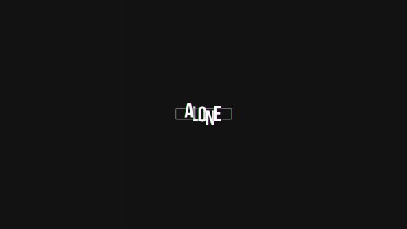 Alone Simple Typography 4k