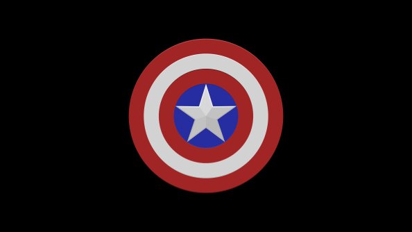 Captain America Shield Dark 4k