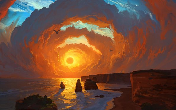 Landscape Evening Digital Art
