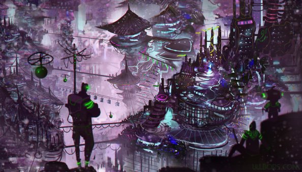 Cityscape Illustration Digital Art 4k