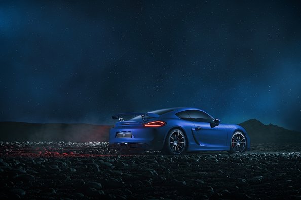 Blue Porsche Fog Play