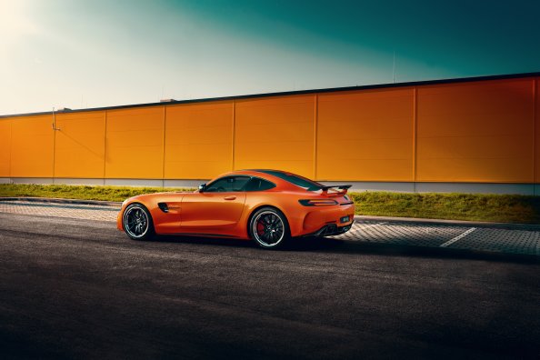 Orange Mercedes Benz Amg GT Rear