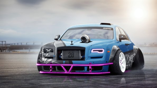 Rolls Royce Ghost Digital Art 4k