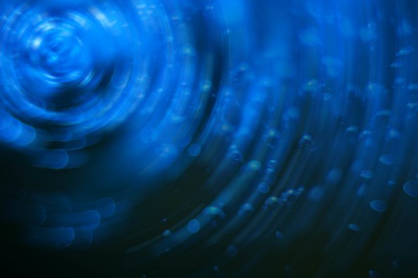 Abstract Blue Bubble Circle