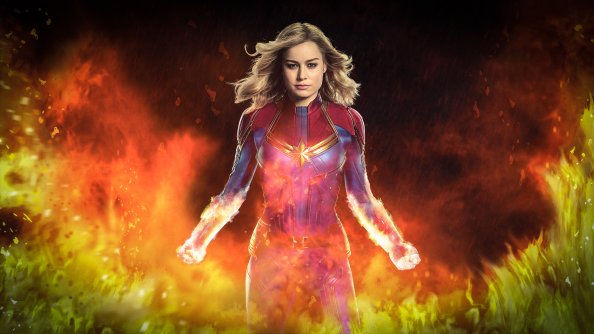 Captain Marvel Movie 2019 4k Art