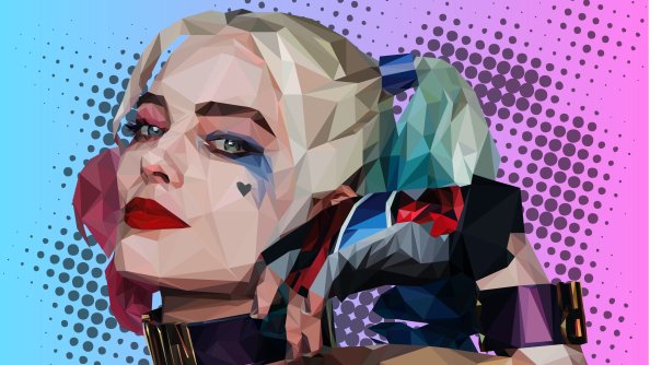 Polygonal Harley Quinn