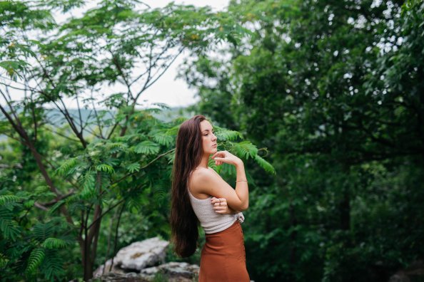 Gorgeous Girl In Forest