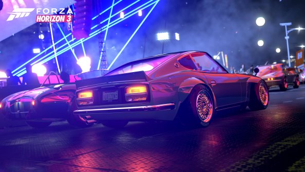 Forza Horizon Ford Mustang Colorful Lights 4k