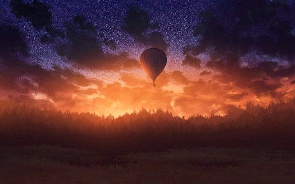 Air Balloons Sunrise Sky Forest 4k