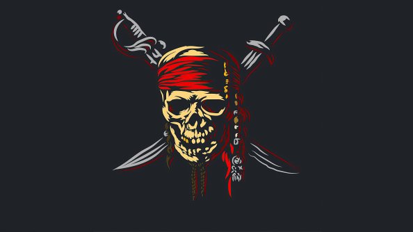 Pirate Skull Minimalism 5k