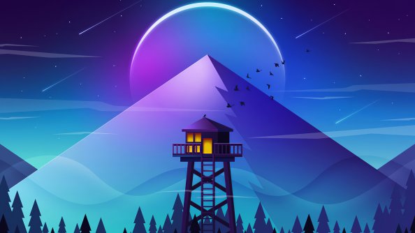 Firewatch Tower Minimalism 4k