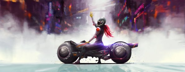 Girl On Superbike Art