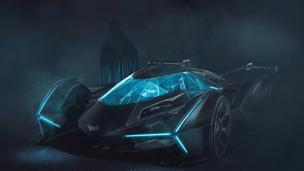 Batman Batmobile Neon