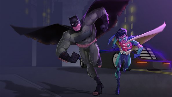 Batman And Robin Running 4k