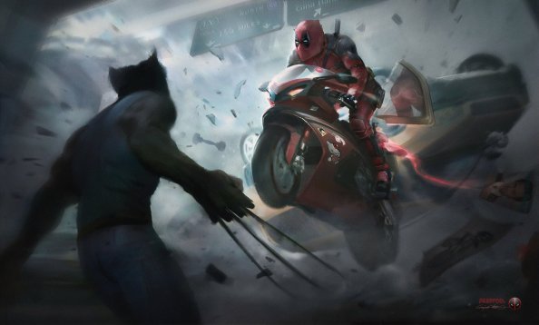 Deadpool On Super Bike